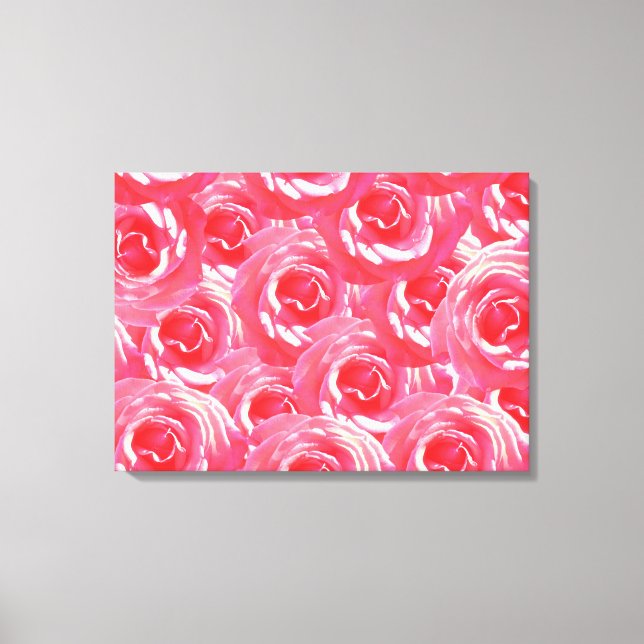 Rosa ros Photo Acrylic Wall Art Canvastryck (Framsida)