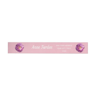 Rosa ros Photo Adressetiketters Etikettband