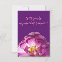 Rosa ros Photo, blir du min maid of honor?