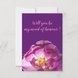 Rosa ros Photo, blir du min maid of honor? Inbjudningar