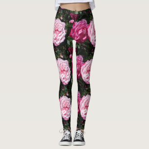 rosa ros Photo Blommigt Leggings