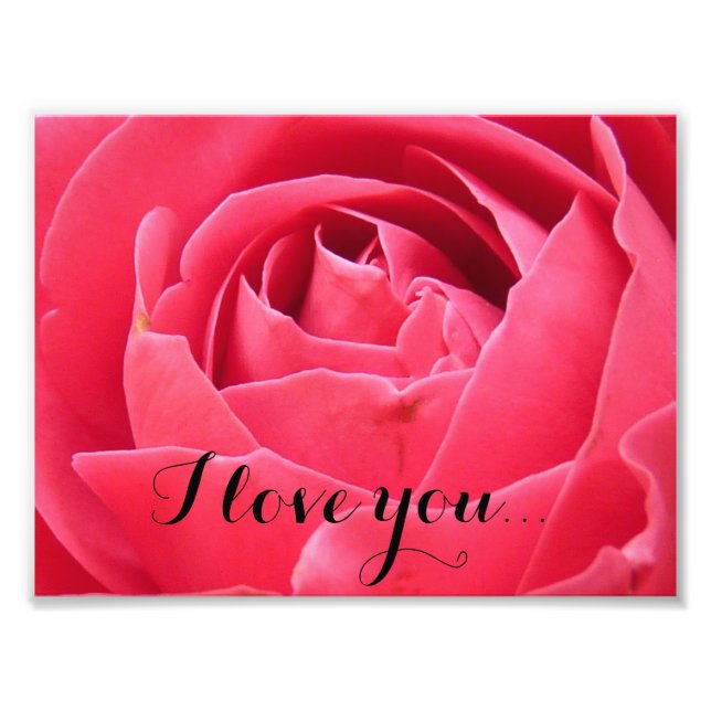 Rosa ros Photo Fototryck (Framsidan)