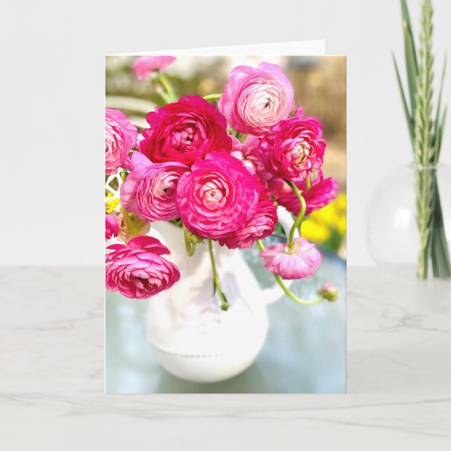 Rosa ros Pierre-Joseph Redoute Greeting Card Kort (Framsida)