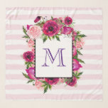 Rosa ros & Poppy Blommigt Bouquet på Rosa Rand Sjal<br><div class="desc">Monogrammad chiffon-scarf med en blommigt bukett bestående av ljusa rosa poppies för ro och mörk rosa med många löv av lush grönt. Ett ram överst för att lägga in personligens monogram brev. Bakgrunden är en mjuk pastelliserad rosa mönster.</div>