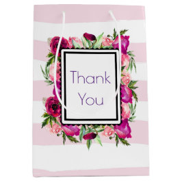 Rosa ros & Poppy Blommigt Bouquet Tack