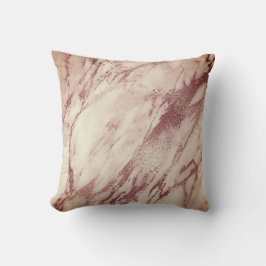 Rosa ros Powder Creamy Glam Marble Copper Kudde