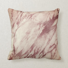 Rosa ros Powder Creamy Glam Marble Copper Kudde