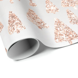 Rosa ros Powder Guld Glitter Julgran Grått Presentpapper