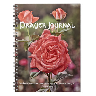  Rosa ros Prayer Journal Psalm 126:3 Anteckningsbok