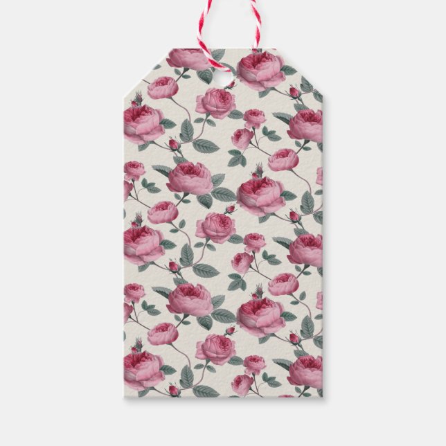 Rosa ros presentetikett (Framsidan)