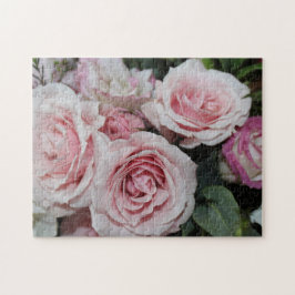 Rosa ros Puzzle Pussel