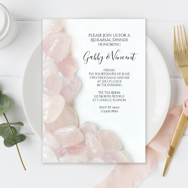 Rosa ros Quartz Bröllop Menu (Skapare uppladdad)