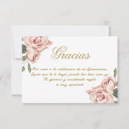 Rosa ros Quinceañera - tackkort Tack Kort