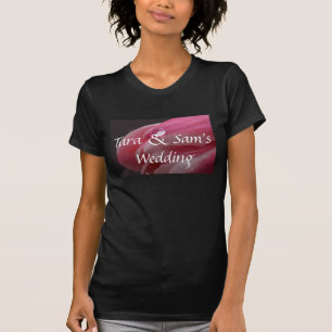 Rosa ros RainDrop Bröllop T-shirt