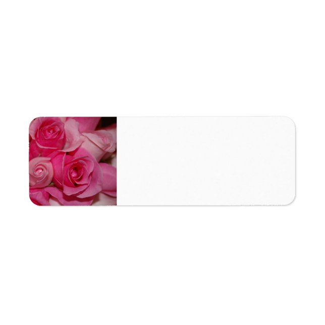 Rosa ros - returetiketter returadress etikett (Framsidan)
