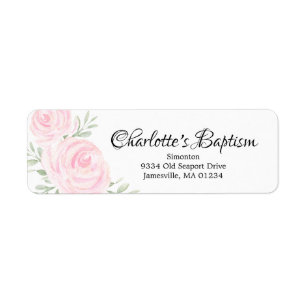 Rosa ros-Returetiketter Returadress Etikett