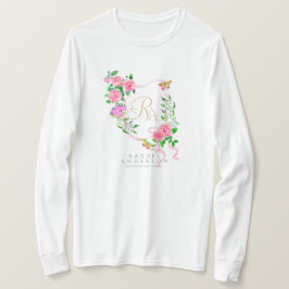 Rosa ros Ribbon Chic Monogram White T Shirt