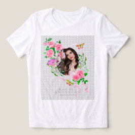 Rosa ros Ribbon Chic Photo T Shirt