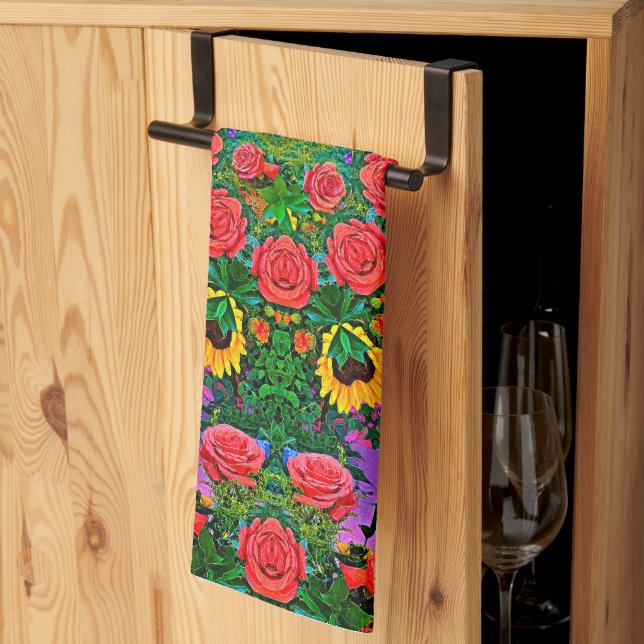 ROSA ROS RINGAR 4 KÖKSHANDDUK (Thirds Fold)