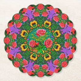 ROSA ROS RINGAR 4 UNDERLÄGG PAPPER