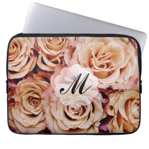 Rosa ros Ro Anpassningsbar Monogram Laptop sleeve