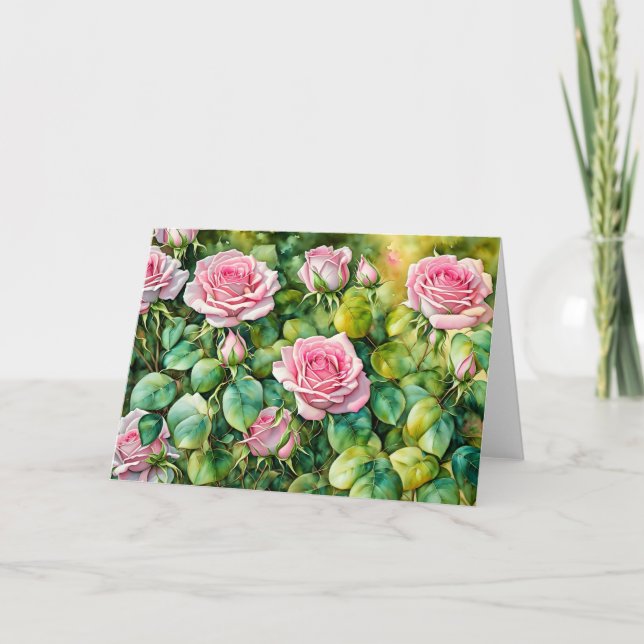 Rosa ros Ro Garden Art Note Card Kort (Framsida)