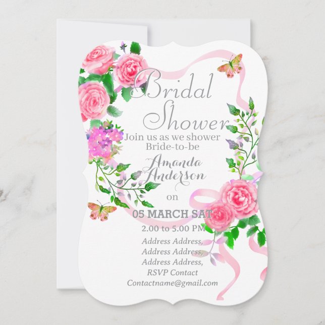 Rosa ros Romantics Möhippa Julkort (Framsida)