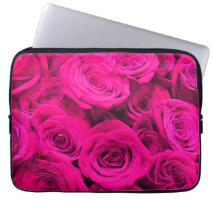Rosa ros rosa rosa blommigt laptop fodral