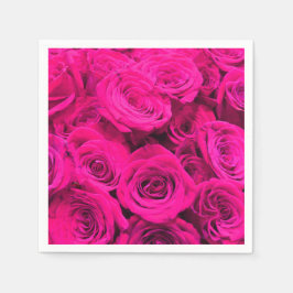 Rosa ros rosa rosa blommigt  pappersservett