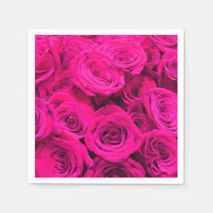 Rosa ros rosa rosa blommigt  pappersservett