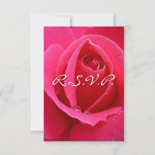 Rosa ros RSVP Personliga ros-kort Inbjudningar