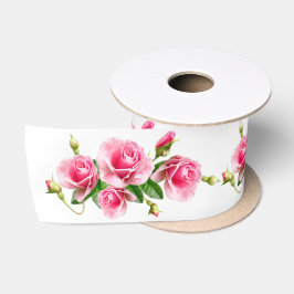 Rosa Ros Satinband