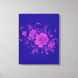 Rosa ros sjölös canvastryck