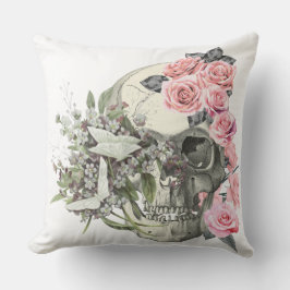 Rosa ros Skull Kudde
