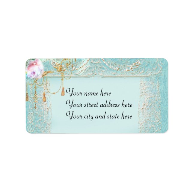 ROSA ROS & SNÖRE ADRESSETIKETT (Framsidan)