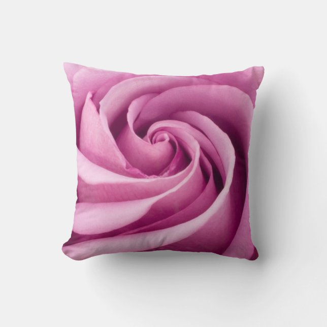 Rosa ros som är uppfällt - fyllning kudde (Framsida)