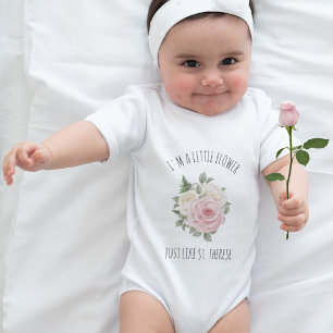 Rosa ros St. Therese Religiösa Cute Blommigt T Shirt