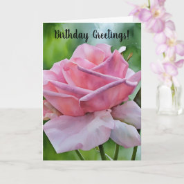 Rosa ros stänger upp Garden Art Birgday Card Kort