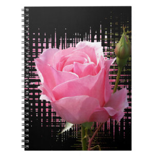 rosa ros stänk anteckningsbok