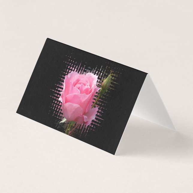 rosa ros stänk kort (Framsida)
