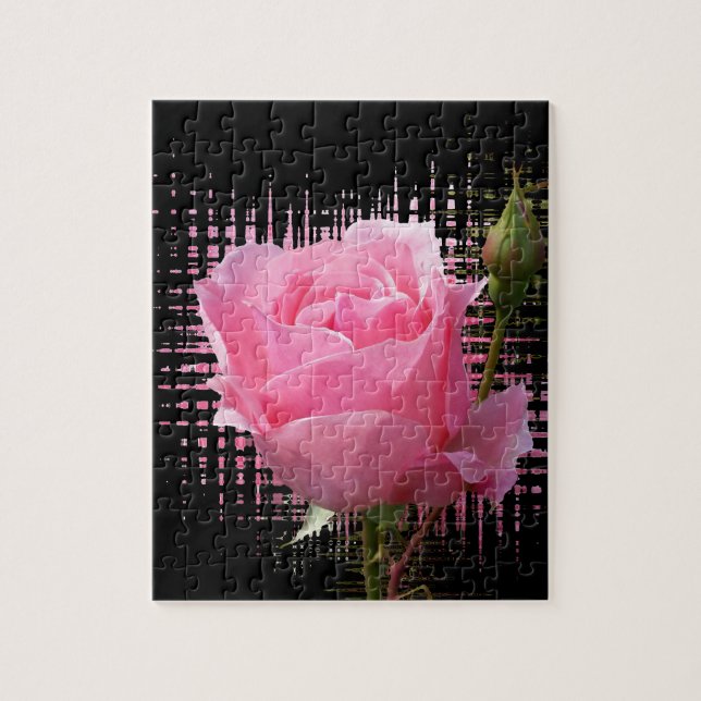 rosa ros stänk pussel (Vertikal)