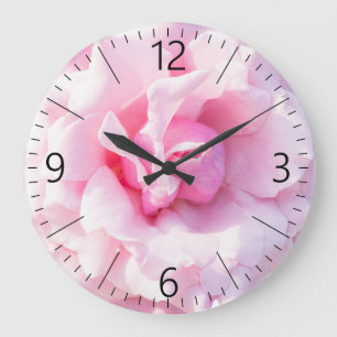 Rosa ros stor klocka