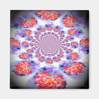 Rosa ros Swirling Magnet