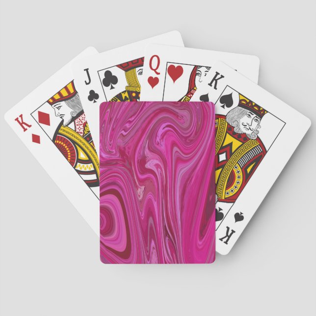 Rosa ros Swirls Casinokort (Baksidan)
