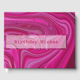 Rosa ros Swirls Gästböcker