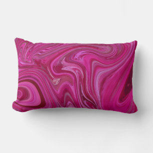 Rosa ros Swirls Lumbarkudde