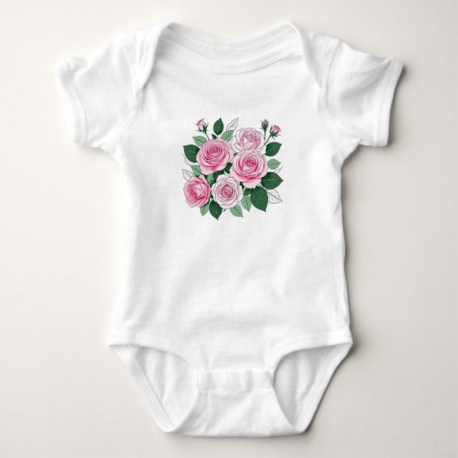 Rosa ros t shirt (Framsida)