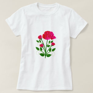 Rosa ros T-Shirt
