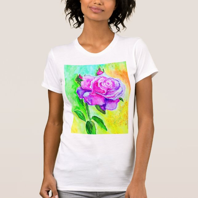Rosa ros T-Shirt (Framsida)