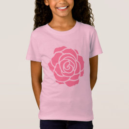 Rosa ros T-Shirt (barn)